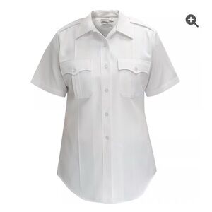 Flying Cross White Short Sleeve Button-Up Uniform Shirt